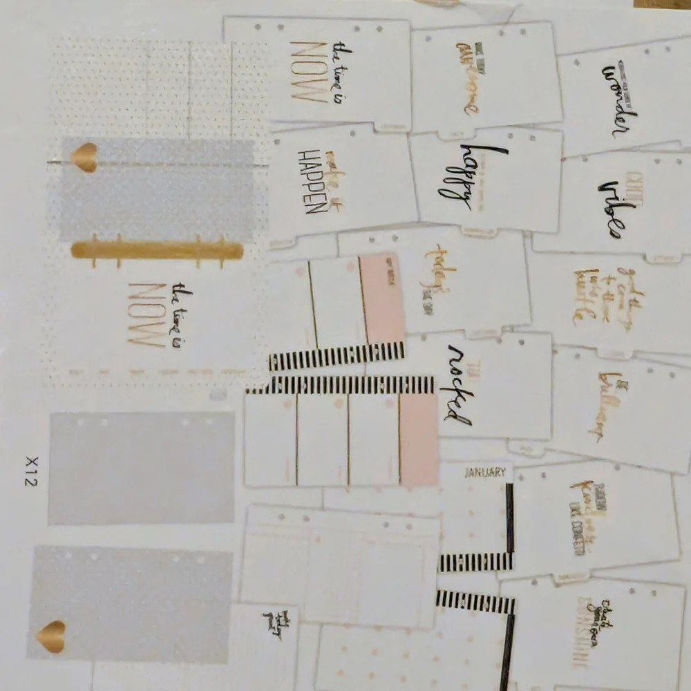 Heidi Swapp Gold and White Home Office Planner